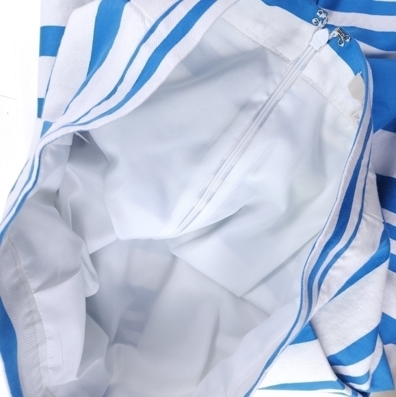 J. CREW Blue White Stripe Skirt Sz 2p - Picture 9 of 11